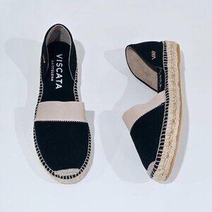 Viscata Ventosa Black Flat Espadrille